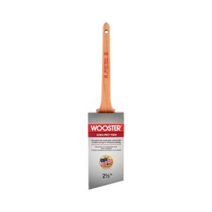 WOOSTER 4181-2 1/2 Paint Brush, 2-1/2 in W, 2-11/16 in L Bristle, Nylon/Polyester Bristle, Sash Handle