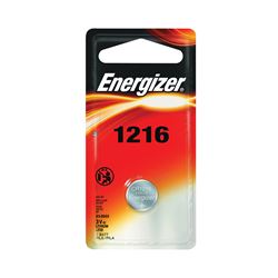Energizer ECR1216BP Coin Cell Battery, 3 V Battery, 25 mAh, CR1216 Battery, Lithium, Manganese Dioxide, Pack of 6 