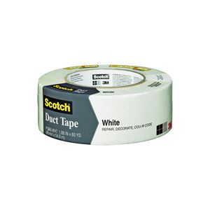 Scotch 3960-WH Duct Tape, 60 yd L, 1.88 in W, White