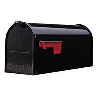 Gibraltar Mailboxes Elite Series E1100B00 Mailbox, 800 cu-in Capacity, Galvanized Steel, Powder-Coated, 6.9 in W, Black 