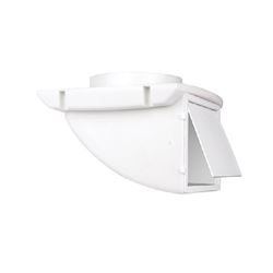 DUNDAS JAFINE SDV4WXZW4 Dryer Vent Cap, 4 in Duct, Plastic, White 