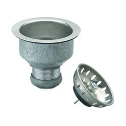 Plumb Pak PP5412 Basket Strainer with Fixed Cup Lock, Stainless Steel 