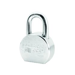 American Lock A700D Padlock, Keyed Different Key, 7/16 in Dia Shackle, 1-1/6 in H Shackle, Steel Body, Chrome 