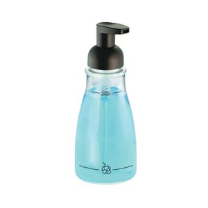 iDESIGN Basic 50104 Foaming Soap Dispenser, 14 oz Capacity, Plastic, Clear, Bronze