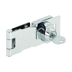 Defender Security U 9951 Locking Hasp, 4 in L, 1-5/8 in W, Steel, Zinc, Keyed Staple 