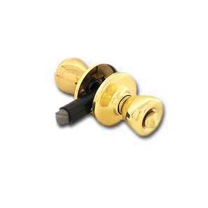 Kwikset 300M3CP7/8RFLRCS Privacy Lockset, Polished Brass, Interior Locking, Reversible Hand