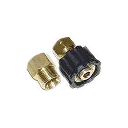 Mi-T-M AW-0017-0007 Adapter, 3/8 x 3/8 in Connection, Quick Connect Socket x MNPT, Brass 