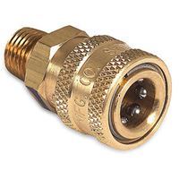 Mi-T-M AW-0017-0028 Adapter, 1/4 x 1/4 in Connection, Quick Connect Socket x MNPT, Brass 