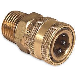 Mi-T-M AW-0017-0029 Adapter, 3/8 x 1/2 in Connection, Quick Connect Socket x MNPT, Brass 