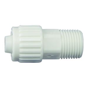 Flair-It 16868 Tube to Pipe Adapter, 1/2 x 3/4 in, PEX x MPT, Polyoxymethylene, White