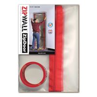 Zipwall ZDS Dust Containment Door Kit, Standard, 4 ft L, 7-1/2 ft W, Plastic 
