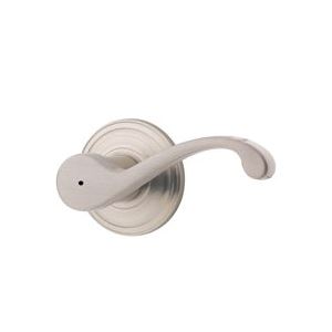 Kwikset Signature Series 730CHL15RCLRCSBX Privacy Lever, 4-7/32 in L Lever, Satin Nickel