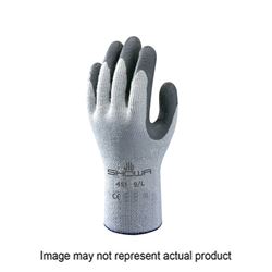 Showa 451-S Gloves, Unisex, S, 9.84 in L, Elastic Cuff, Gray/Light Gray 