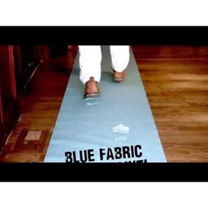 Trimaco ONE TUFF 90099 Drop Cloth, 15 ft L, 4 ft W, Sontara Fabric, Blue