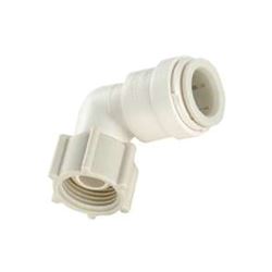 WATTS 3520-0808/P-436 Swivel Pipe Elbow, 3/8 x 1/2 in, 90 deg Angle, Plastic, Off-White, 100 psi Pressure 