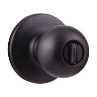 Kwikset 300P 11P CP Privacy Lockset, Venetian Bronze, Interior Locking, Reversible Hand, For: Bedroom and Bathroom Doors 