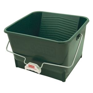 WOOSTER 8616 Paint Roller Bucket, 4 gal Capacity, Polypropylene, Green, Comfort-Grip Handle