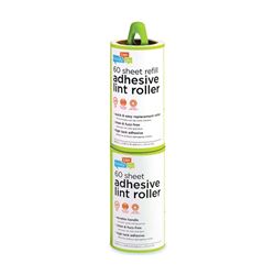 Honey-Can-Do LNT-03769 Lint Roller with Refill, 60 Sheets Roller, Plastic, Green 