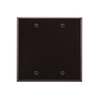 Eaton Cooper Wiring 2137 2137B-BOX Wallplate, 4-1/2 in L, 4.56 in W, 0.08 in Thick, 2 -Gang, Thermoset, Brown 10 Pack 