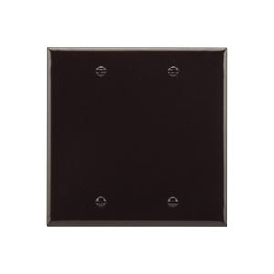 Eaton Cooper Wiring 2137 2137B-BOX Wallplate, 4-1/2 in L, 4.56 in W, 0.08 in Thick, 2 -Gang, Thermoset, Brown 10 Pack