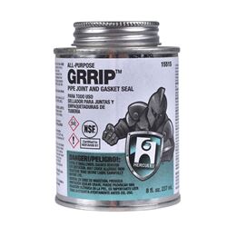 Hercules GRRIP 15515 Pipe Joint and Gasket Seal, 8 oz Can, Liquid, Paste, Black 