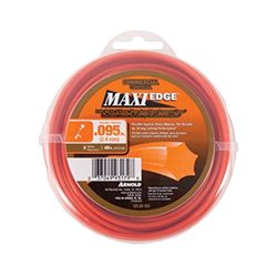 ARNOLD Maxi Edge WLM-95 Trimmer Line, 0.095 in Dia, 40 ft L, Polymer, Red 