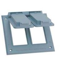 BWF FGV-2DCV Cover, 4-9/16 in L, 4-9/16 in W, Square, Metal, Gray, Powder-Coated 