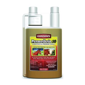 Gordon's 9291082 Livestock and Premise Spray, Liquid, Amber, Pungent, 1 qt 12 Pack