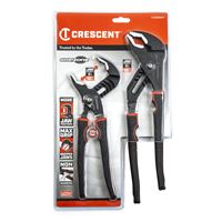 Crescent RT400SGSET2 Tongue and Groove Plier Set, Rubber/Steel, Black-Oxide 