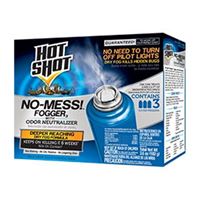 HOT SHOT No-Mess! HG-20177 Fogger with Odor Neutralizer, 2000 cu-ft Coverage Area, Light Yellow 