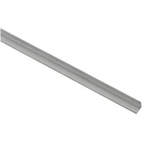 Stanley Hardware 4203BC Series N247-262 Angle Stock, 1/2 in L Leg, 48 in L, 1/16 in Thick, Aluminum, Mill 