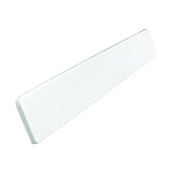 Foremost WS22R Right Handed Side Splash, 22 in OAL, 3-1/2 in OAW, 3/4 in OAH, Marble, Solid White 