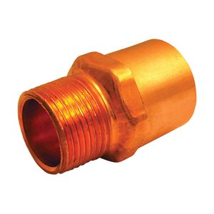 EPC 104R Series 30318 Reducing Pipe Adapter, 1/2 x 3/8 in, Sweat x MNPT, Copper