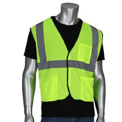 Safety Works CVCL2MLXL Safety Vest, XL, Polyester, Lime Yellow, Hook-and-Loop 