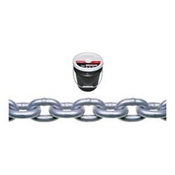 Campbell 014-0633 Proof Coil Chain, 3/8 in, 63 ft L, 30 Grade, Steel, Galvanized 