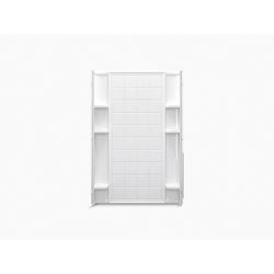 Sterling Ensemble 72122100-0 Shower Back Wall, 72-1/2 in L, 48 in W, Vikrell, High-Gloss, Alcove Installation, White 