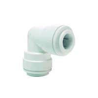 John Guest PP0312WP Union Pipe Elbow, 3/8 in, Polypropylene, White, 150 psi Pressure 