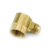 Anderson Metals 754050-0806 Tube Elbow, 1/2 x 3/8 in, 90 deg Angle, Brass, 750 psi Pressure 