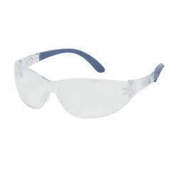 Safety Works 10041748 Contoured Safety Glasses, Anti-Fog, Anti-Scratch Lens, Rimless Frame 