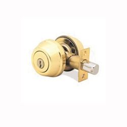 Kwikset 785SMTRCAL/RCS Deadbolt, Keyed Alike Key, 2 Grade, 2-Cylinder, Steel, Polished Brass 