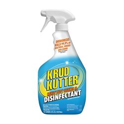 KRUD KUTTER DH326 Cleaner and Disinfectant, 32 oz, Liquid, Mild, Clear 