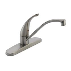 DELTA Peerless Tunbridge Series P188200LF Kitchen Faucet, 1.8 gpm, Chrome Plated, Deck Mounting, Lever Handle 