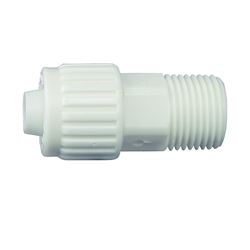 Flair-It 16850 Tube to Pipe Adapter, 3/8 in, PEX x MPT, Polyoxymethylene, White 