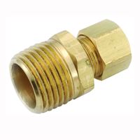 Anderson Metals 750068-1008 Pipe Connector, 5/8 x 1/2 in, Compression x Male, Brass, 150 psi Pressure 5 Pack 