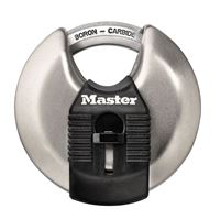Master Lock Magnum Series M40XKAD Padlock, Keyed Alike Key, Shrouded Shackle, 3/8 in Dia Shackle, Stainless Steel Body 