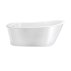 MAAX Sax 105797-000-002 Bathtub, 38 to 44 gal Capacity, 60 in L, 32 in W, 25 in H, Free-Standing Installation, White 
