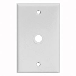 Eaton Wiring Devices PJ11 PJ11W Wallplate, 4-1/2 in L, 2-3/4 in W, 1 -Gang, Polycarbonate, White, High-Gloss 
