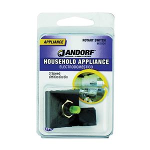 Jandorf 61004 Rotary Switch, 3 A, 125 V, TPST, Black