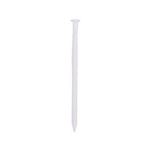 ProSource NTP-082-PS Panel Nail, 15D, 1-5/8 in L, Steel, Painted, Flat Head, Ring Shank, White, 171 lb 5 Pack