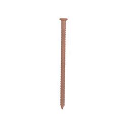 ProSource NTP-161-PS Panel Nail, 15D, 1-5/8 in L, Steel, Painted, Flat Head, Ring Shank, Brown 4 Pack 